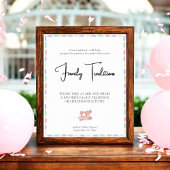 Nähen Sie viel Liebe Rosa Aquarellfamilie Traditio Poster