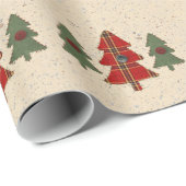 Nähen Sie Weihnachtsbaum-Packpapier Geschenkpapier (Rolleneckpunkt)