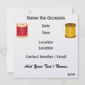 Nähen so Hübsch einladen - SRF Einladung (Rückseite)