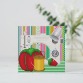 Nähen so Hübsch einladen - SRF Einladung (Stehend Vorderseite)