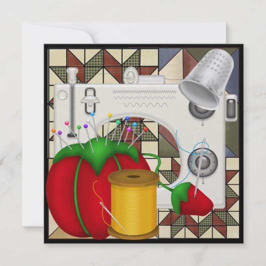 Nähen so Hübsch einladen - SRF Einladung (Vorderseite)