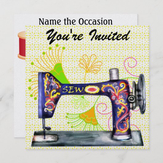 Nähen so Hübsche Einladung - SRF (Vorne/Hinten)