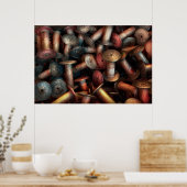 Nähen - Spools Poster (Küche)
