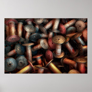 Nähen - Spools Poster