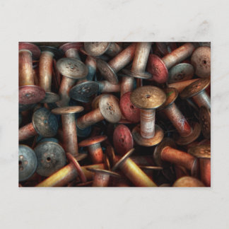 Nähen - Spools Postkarte