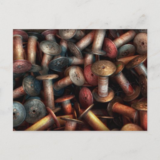 Nähen - Spools Postkarte (Vorderseite)