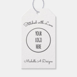 Nähen / Stickereihandschuh mit Logo Geschenkanhänger