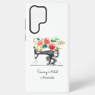 Nähen Stricken Steppen Schwarz Weiß Samsung Galaxy Hülle