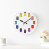 Nähen, Tauchen, Nadel und Thread Große Wanduhr (Zuhause)