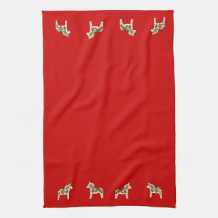Nähen Thema Dala Horse MoJo Küchentuch