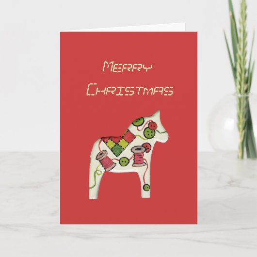 Nähen Thema Weihnachtskarte Feiertagskarte (Vorderseite)