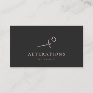 Nähen Thread Nadel Rose Gold Glitzer Visitenkarte