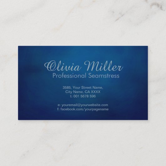 Nähen und Änderungen - Art der Wasserfarben Visitenkarte (Rückseite)