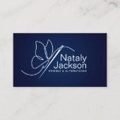 Nähen und Änderungen - Schmetterlingsnadel Visitenkarte (Vorderseite)