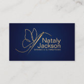 Nähen und Änderungen - Schmetterlingsnadel Visitenkarte (Vorderseite)