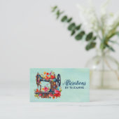 Nähen und Änderungen - Vintage Illustration Visitenkarte (Stehend Vorderseite)