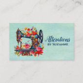 Nähen und Änderungen - Vintage Illustration Visitenkarte (Vorderseite)