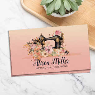 Nähen und Änderungen - Vintage Style Art Visitenkarte