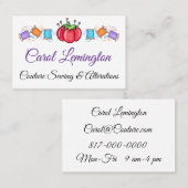 Nähen und Änderungen Visitenkarte (Vorne/Hinten)