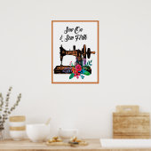 Nähen und Nähen des Zitats Seamstress Schneider Poster (Küche)