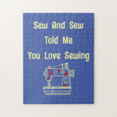 Nähen und nähen erzählt mir, dass du Liebe nähst Puzzle (Vertikal)