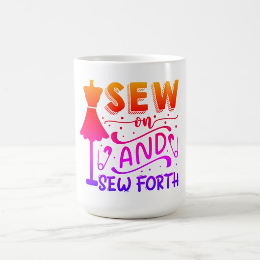 Nähen und Nähen Kaffeetasse (Mittel)