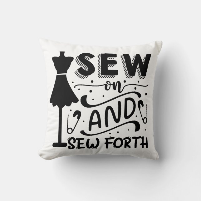 Nähen und Nähen Kissen (Vorderseite)