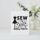 Nähen und Nähen Postkarte (Stehend Vorderseite)