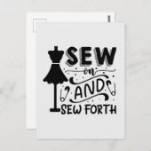 Nähen und Nähen Postkarte (Vorne/Hinten)