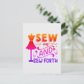 Nähen und Nähen Postkarte (Stehend Vorderseite)
