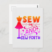 Nähen und Nähen Postkarte (Vorne/Hinten)