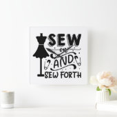 Nähen und Nähen Quadratische Wanduhr (Zuhause)