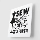 Nähen und Nähen Quadratische Wanduhr (Winkel)