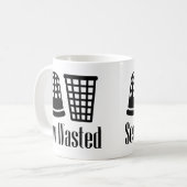 Nähen und Trinken von Sägeabfällen Kaffeetasse (Vorderseite Links)