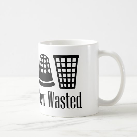 Nähen und Trinken von Sägeabfällen Kaffeetasse (Rechts)
