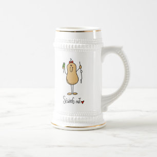 Nähen Verrückte T-Shirts und Geschenke Bierglas