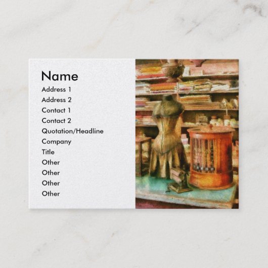 Nähen - Versorgungen für die Näherin, Name, fügen… Visitenkarte (Vorderseite)