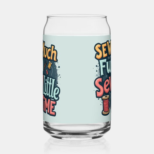 Nähen viel Spaß sehen wenig Zeit Retro Stitch Art Dosenglas (Rechts)