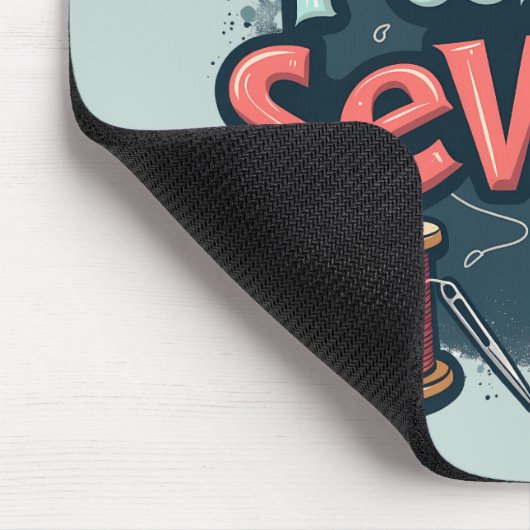 Nähen viel Spaß sehen wenig Zeit Retro Stitch Art Mousepad (Ecke)