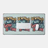 Nähen viel Spaß sehen wenig Zeit Retro Stitch Art Schreibtischunterlage (Tastatur & Maus)