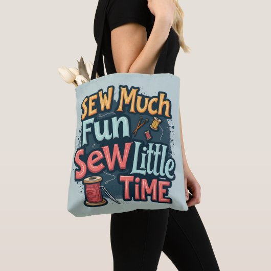 Nähen viel Spaß sehen wenig Zeit Retro Stitch Art Tasche (Von Nahem)