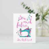 Nähen viel Stoff Nähen Postkarte (Stehend Vorderseite)