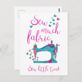 Nähen viel Stoff Nähen Postkarte (Vorne/Hinten)
