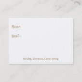 Nähen, Visitenkarte ausbessernd: Zeichnender (Rückseite)