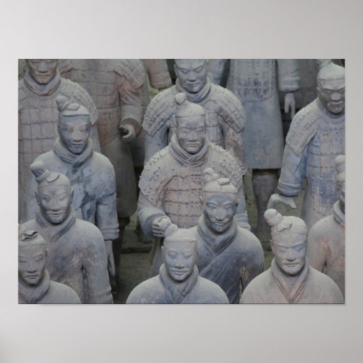 Nahen von der Terracotta Army in Xi'an Poster (Vorne)