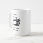 Nähen von Forellenhäusern bei der Tasse des Kaffee (Vorderseite Links)