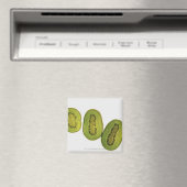 Nahen von fünf Scheiben Kiwi Magnet (In Situ (Geschirrspüler))