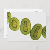 Nahen von fünf Scheiben Kiwi Postkarte (Vorne/Hinten)