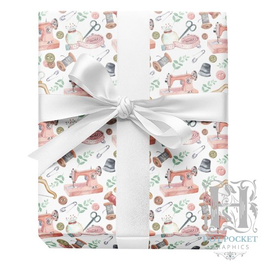 Nähen von Geschenkpapier