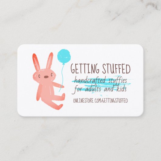 Nähen von Nähnaht handgefertigte gestopfte Tierges Visitenkarte (Vorderseite)